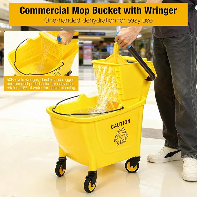 35 Qt Commercial Mop Bucket - Image 4