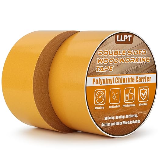 LLPT Double Sided Woodworking Tape 2.5" x 90Ft Each 2 Pack Double Face Turner by LLPT-AllAboutAdhesiveTapes