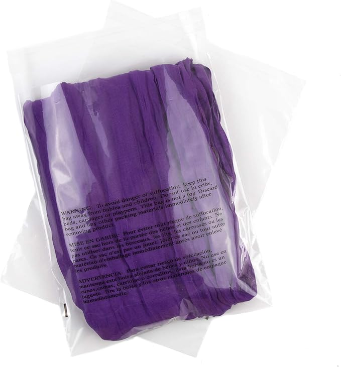 Poly Bags with Suffocation Warning – 8x10" Clear Resealable Bags – 200 Pack by RetailSupplyCo