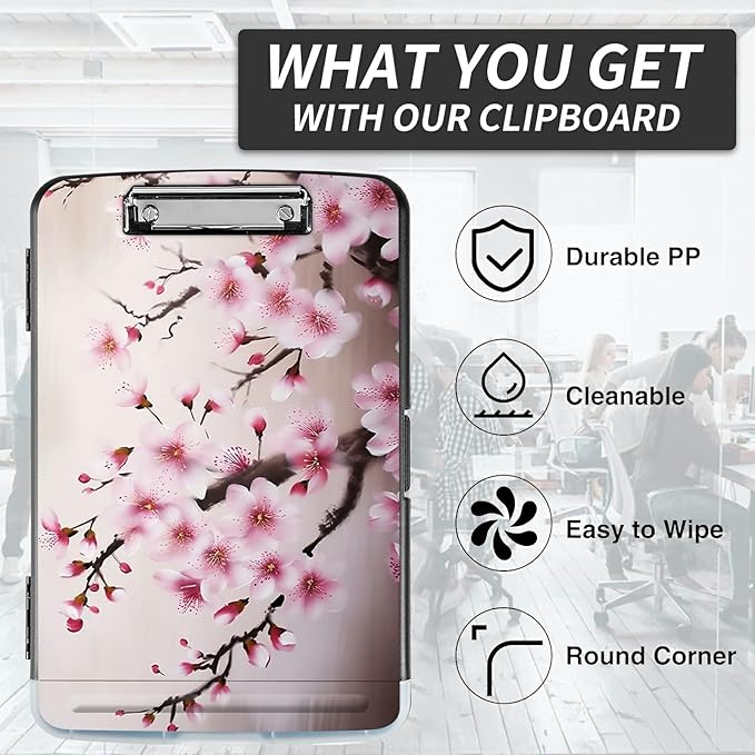 File Clipboard Storage with Pen Holder High Capacity Plastic Nursing Clipboards - Image 4