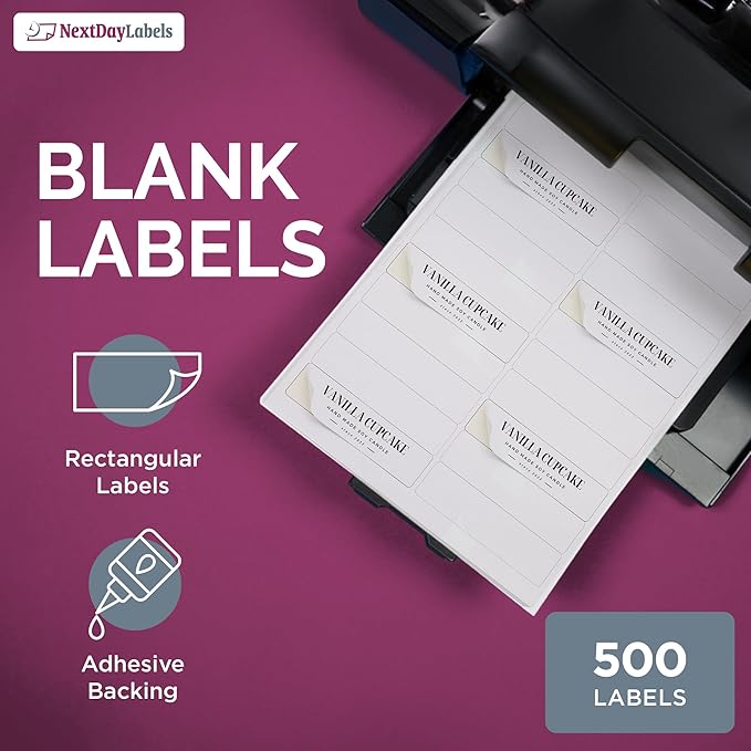 NextDayLabels – 4” x 1" Rectangular Sticker Labels - Image 4