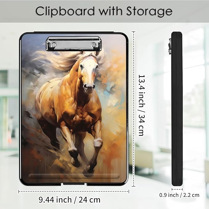 Clipboard with Storage, Office Supplies Nursing Clipboards Folder with Pen - Image 2