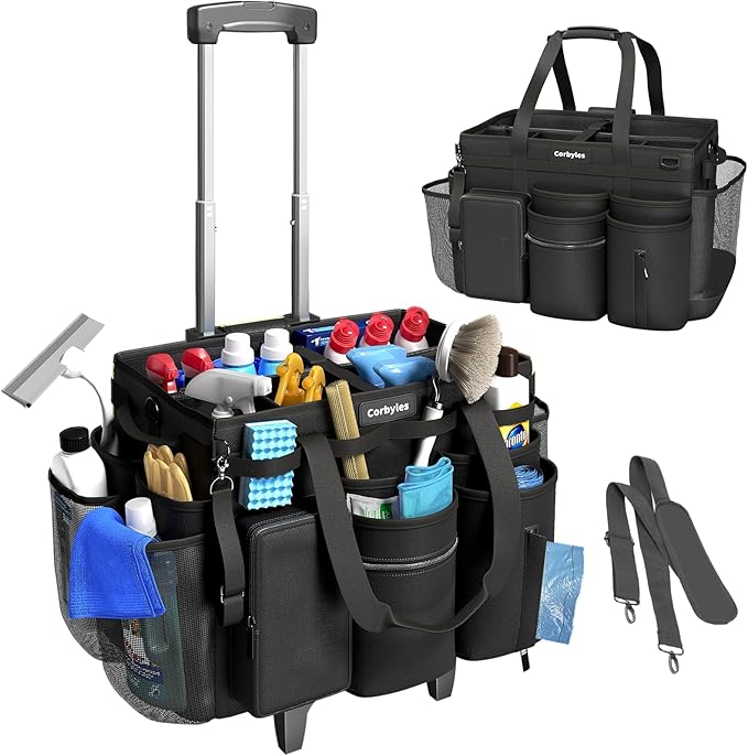 Rolling Cleaning Caddy Bag by Corbyles