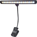 Extra Wide Clip-On Music Stand Orchestra Light- 18 LED Rechargeable USB Piano by Long+Beach+Music