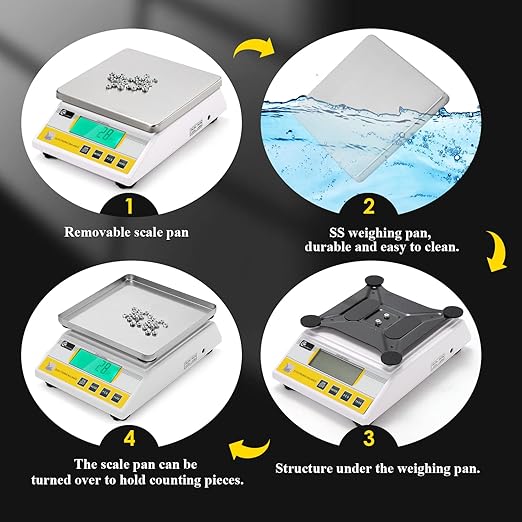 CGOLDENWALL 10kg x 0.1g Digital Precision Electronic Balance Laboratory Lab - Image 4