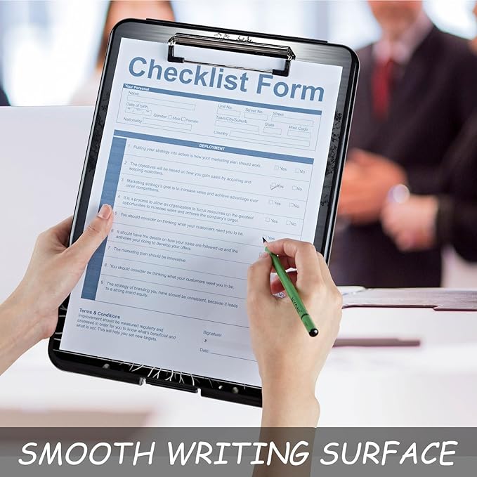 Clipboard with Storage, High Capacity Plastic Storage Clipboard with Low - Image 5
