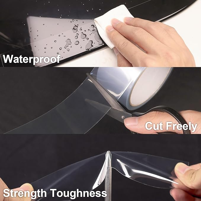 Lypumso Clear Vinyl Wrap Tape, Car Door Edge Guard Door Sill Protector - Image 5