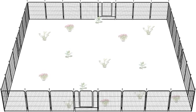 FXW Garden Fence Outdoor for The Yard – 32in x 72.9ft Heavy Duty Metal Animal by FXW