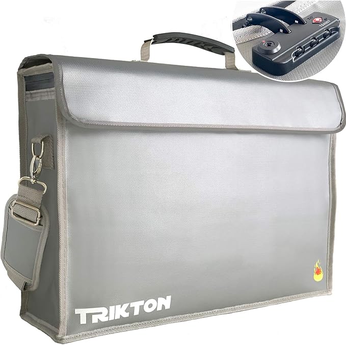 Fireproof & Waterproof Document Bag XXL 17.5x13x5 by TRIKTON