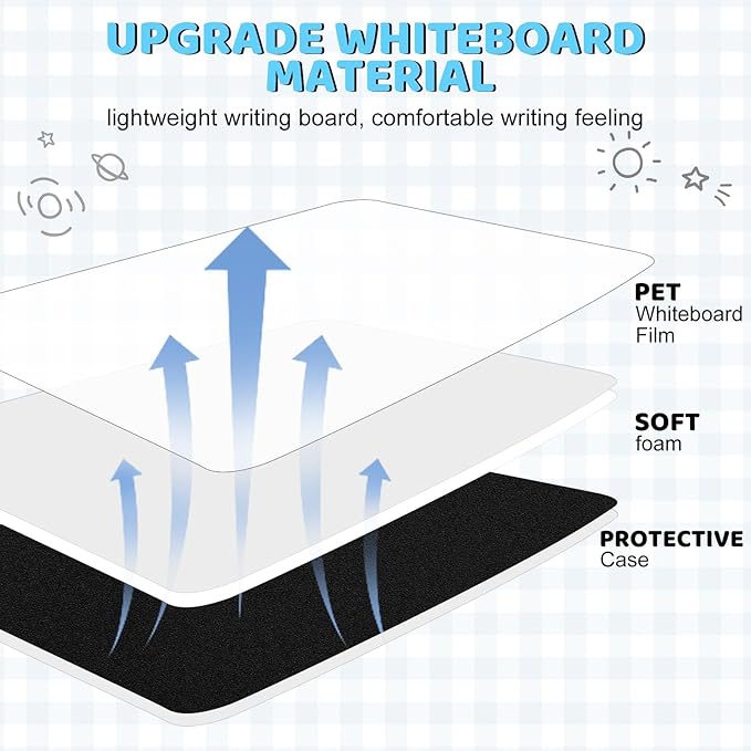 A5 Portable White Board Dry Erase, 8.4 x 6 inch Double Sided Folding Whiteboards - Image 5