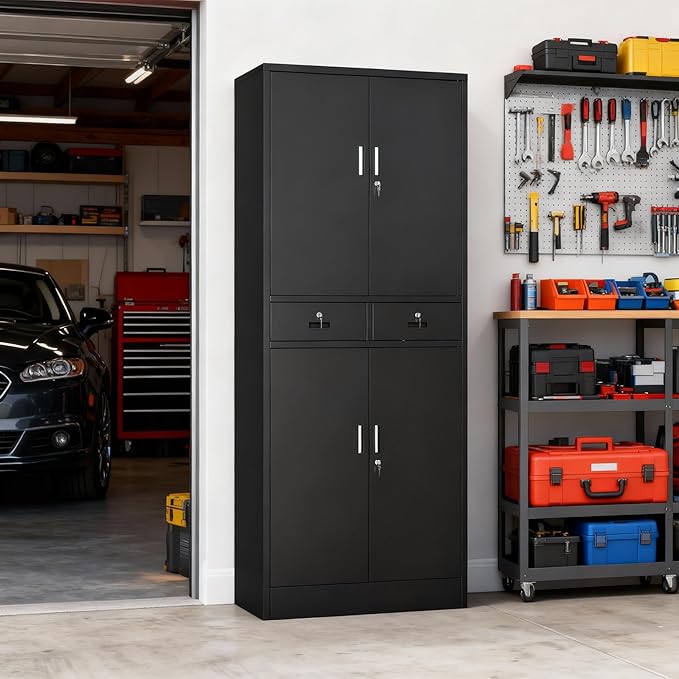 BESFUR 71“H Metal Storage Cabinet - Image 5