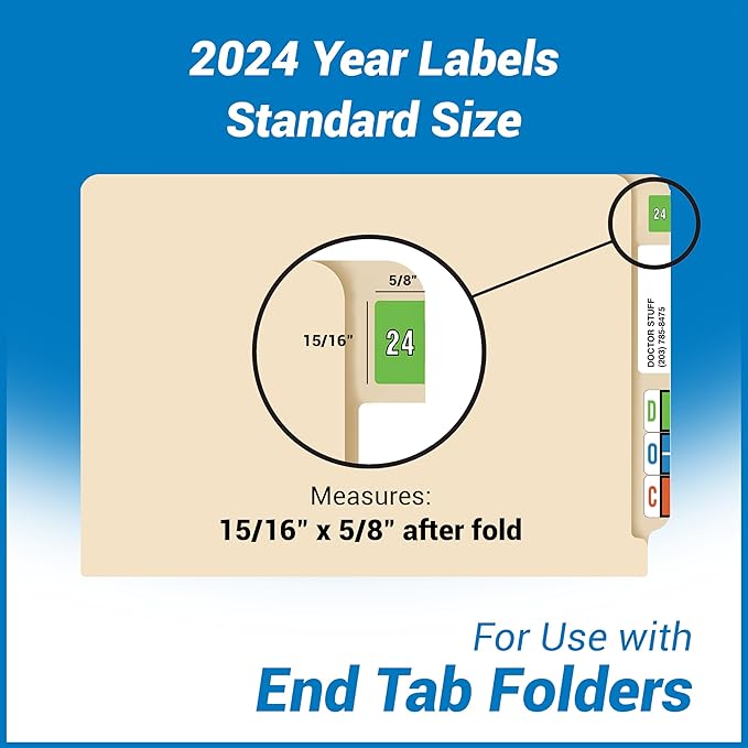 2024 Year Stickers, Doctor Stuff 2024 Chart Stickers, Data File Style, USA Made - Image 4