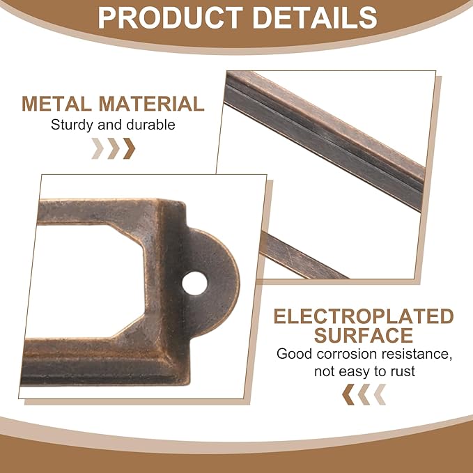 PATIKIL 70x33mm Metal Label Holders - Image 4