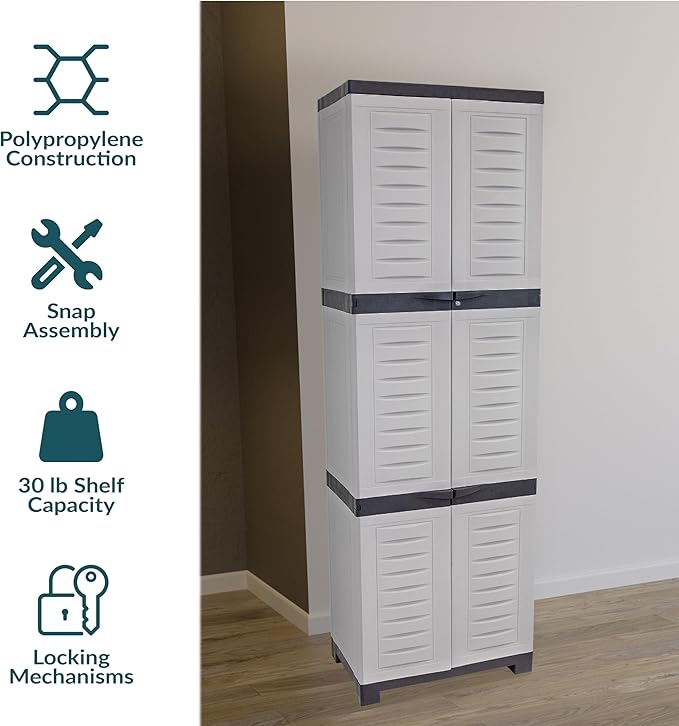 Sunnydaze Lockable Storage Cabinet - Image 4