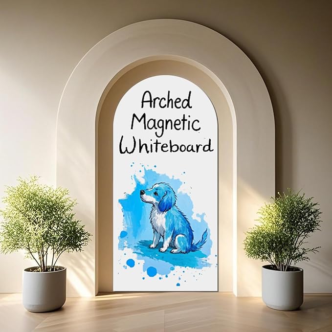 Magnetic Whiteboard Wall Arch Decal 39.3"x17.5" Adhesive Magnetic Dry Erase by lacqwo