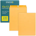 EnDoc 10 x 13 Clasp Envelopes – 100 Pack Brown Kraft Catalog Envelopes by EnDoc