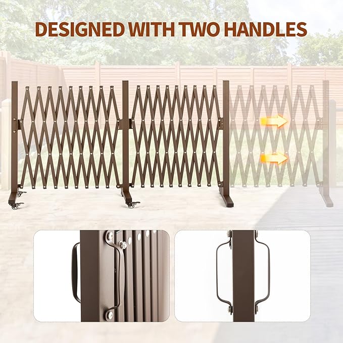TECSPACE Aluminum Expandable Garden Fence, Portable Barricade Gate - Image 5