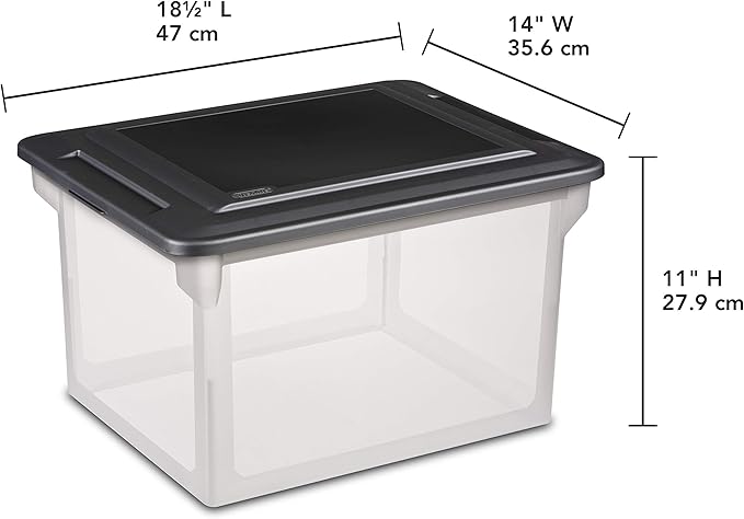 Sterilite File Box, Stackable Storage Bin - Image 2