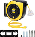 65FT Retractable Extension Cord Reel, 12AWG/3C SJTOW Heavy Duty Power Cord by treewell