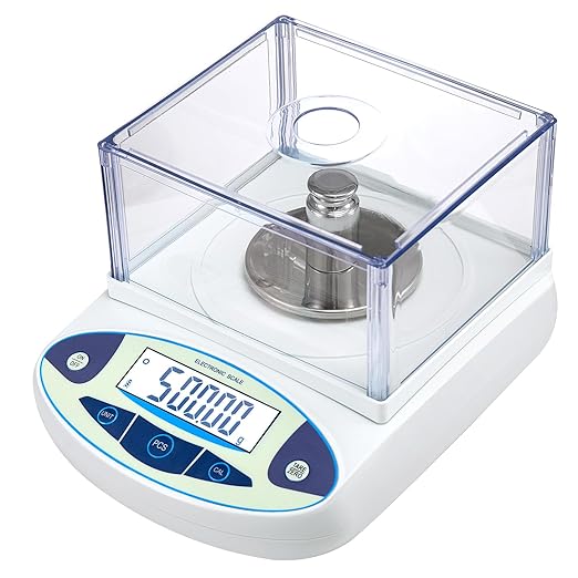 Lab Analytical Balance 500g x 0.001g Precision Digital Scale 0.001 Gram by Toemics