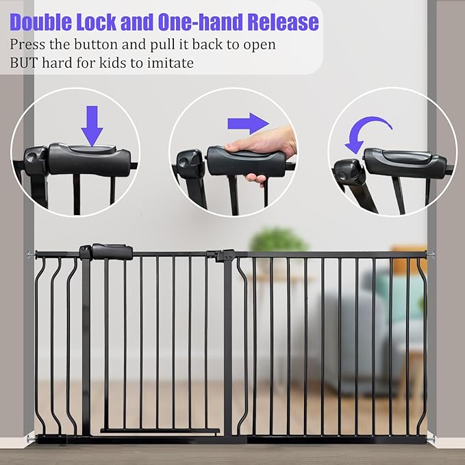 Baby Gates Extra Wide 48-53 Inch Large Baby Gate - Image 4