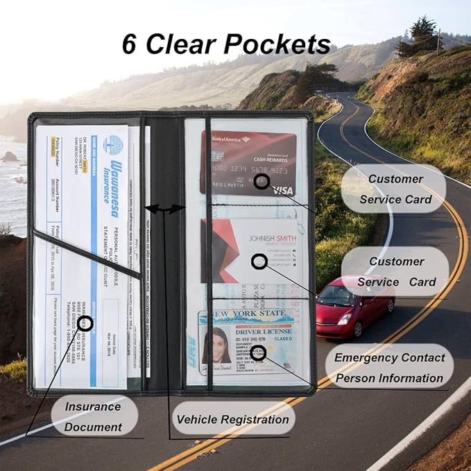 Premium Car Registration and Insurance Holder, Glove Box Organizer Makes Your - Image 2