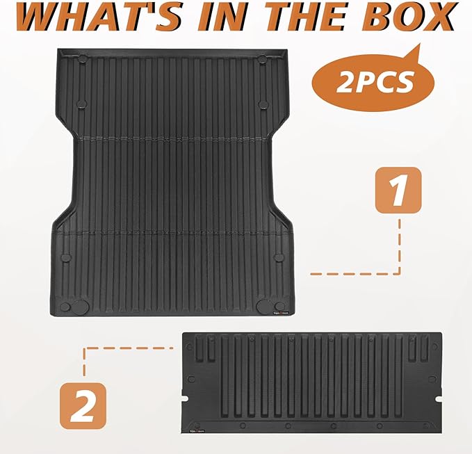 TripleAliners for Tacoma 2024 2025 | Truck Bed Mat & Tailgate Mat | All Weather - Image 8