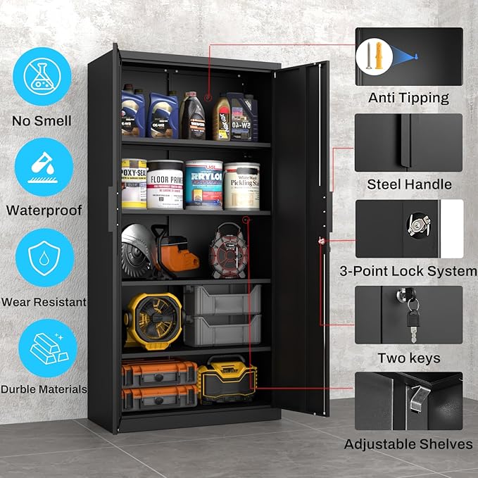 Metal Garage Storage Cabinet - Image 6
