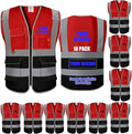 BeautyWill Custom Safety Vest Customized Logo Class 2 High Visibility by BeautyWill
