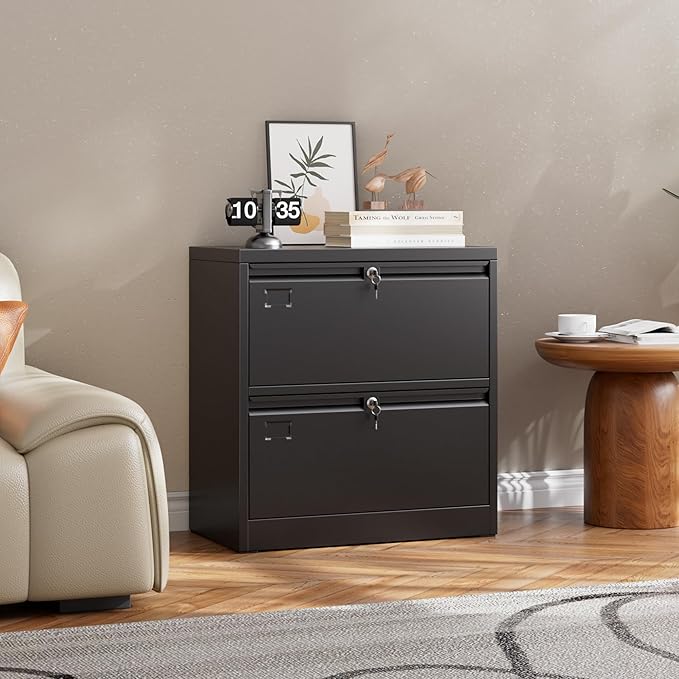 SUXXAN 2 Drawer File Cabinet, Lateral Filing Cabinet - Image 8