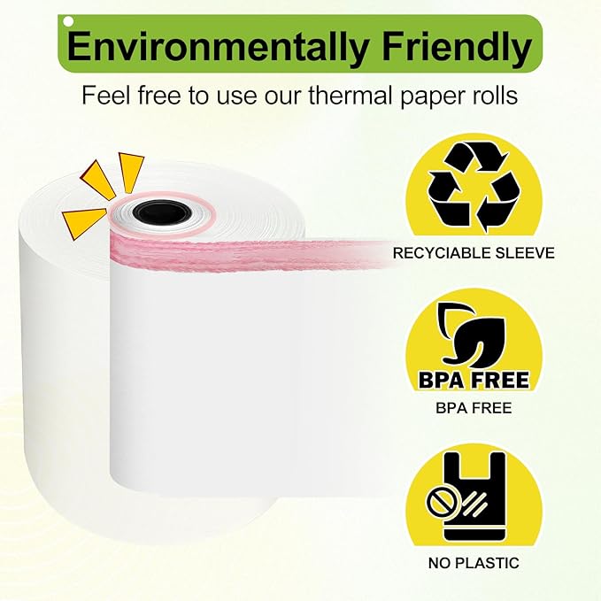 3 1/8 x 230 Thermal Receipt Paper Rolls, 10 Pack Thermal Paper Rolls Premium - Image 6