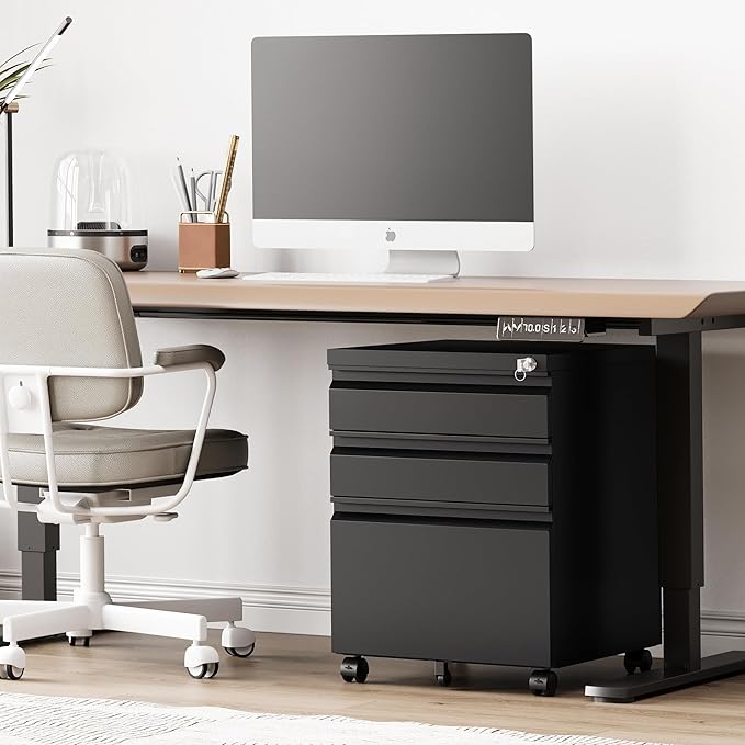 3 Drawer File Cabinet，Mobile Filing Cabinet - Image 7