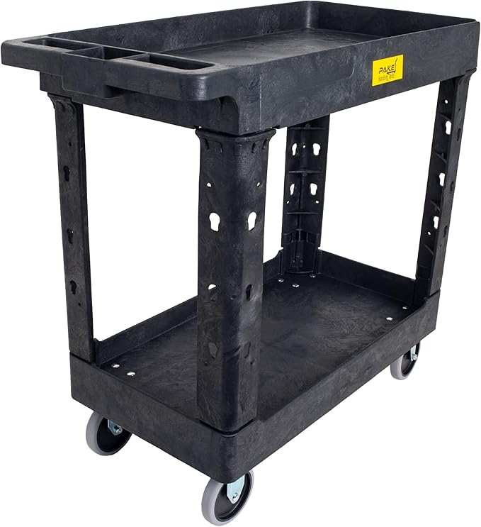 550lb Capacity Heavy Duty Plastic Utility Cart 34-1/2" L x 16-3/4" W by PakeHandlingTools