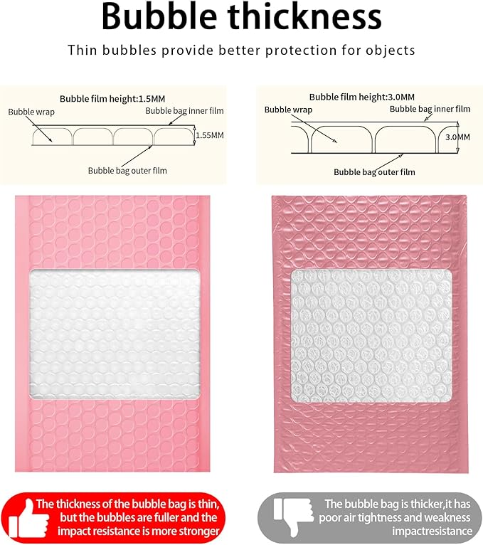 packbabol Bubble Mailers, 6x9 Inch Padded Bubble Mailers Pack of 50 Bubble - Image 3