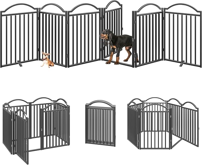 BHG Metal No-Assembly Freestanding Dog Gate - Image 2
