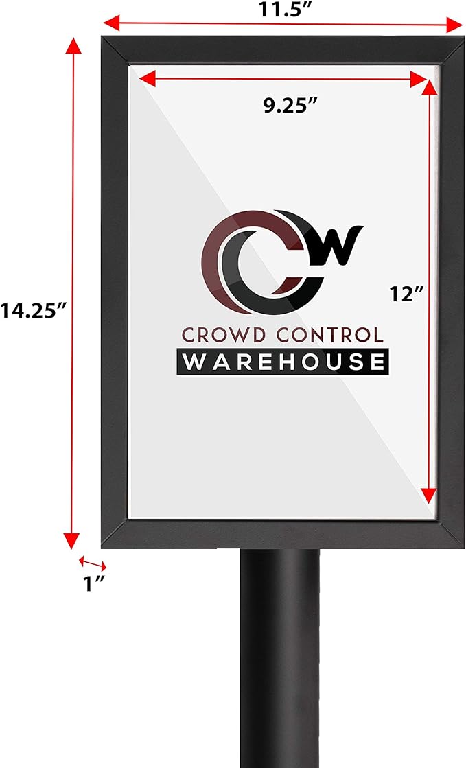 Crowd Control Warehouse Pedestal Standing Floor Sign Frame - Image 2