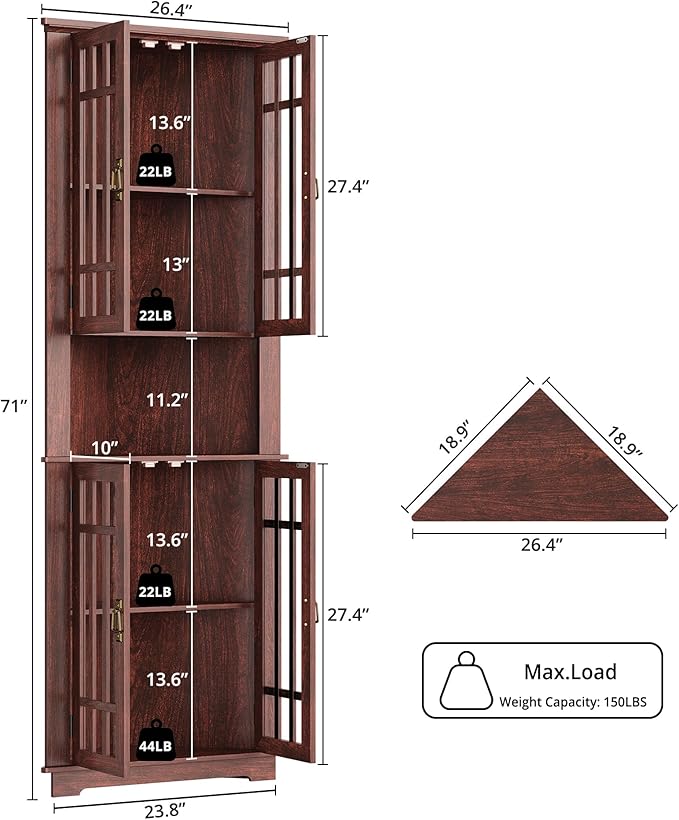 IRONCK Corner Cabinet, Home Space Saver - Image 2