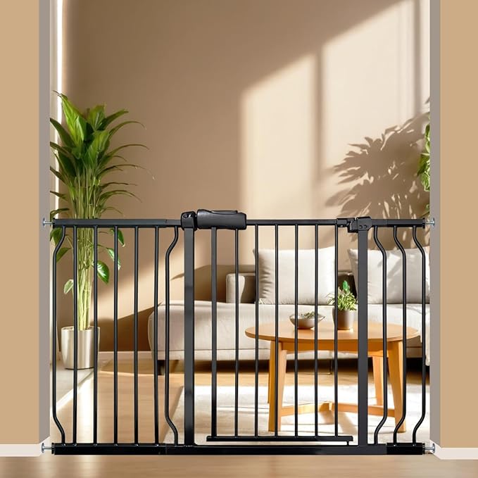 Baby Gates Extra Wide 48-53 Inch Large Baby Gate by SmartDesignBigProtection