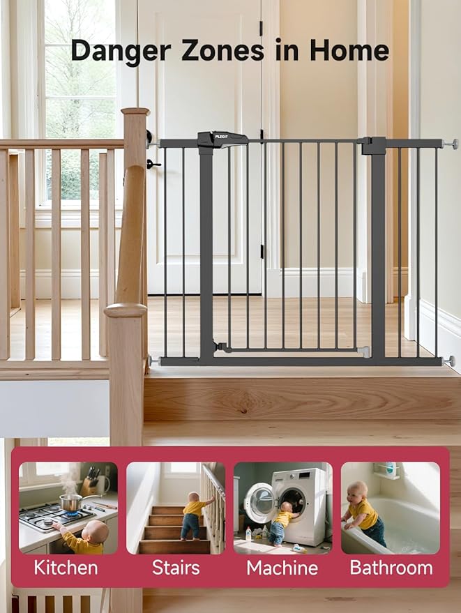36.2" Extra Tall Baby Gate for Stairs, 29.5-46" Wide Dog Gate for Doorways - Image 5
