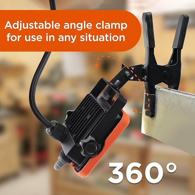 BLACK+DECKER LED Clamp Work Light, 1000 Lumens Indoor & Outdoor IP65 Waterproof - Image 5