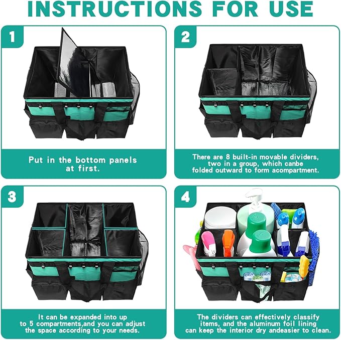 Wearable Cleaning Caddy Bag, WithDetachable Divider cleaning bags - Image 6