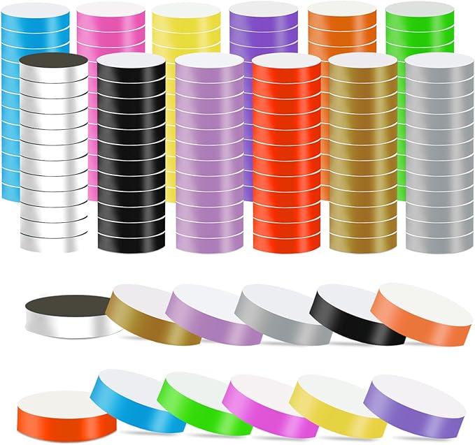 2400 Packs Paper Wristbands for Events, 12 Colors Waterproof Neon Party by REHALY