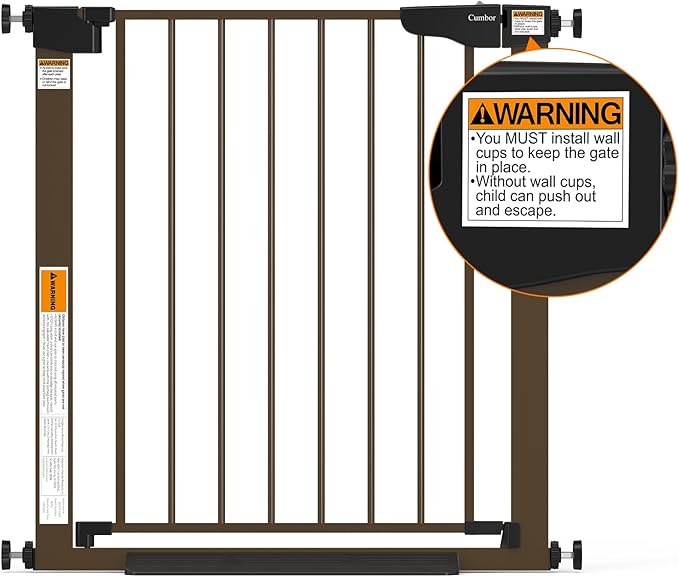 Cumbor 29.7-46" Baby Gate for Stairs, Mom's Choice Awards Winner-Auto Close Dog - Image 9