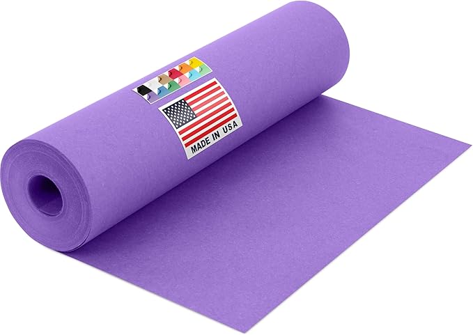 USA Made 12" x 1200" Lilac Kraft Paper Roll, 45 lbs Thickness, American Quality by Paclord