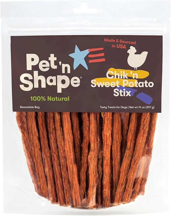 Pet 'n Shape Chik 'n Sweet Potato Stix Dog Treats – Made and Sourced in the USA by PetnShape