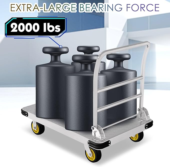 Platform Truck Heavy Duty Push Cart Dolly - Image 6