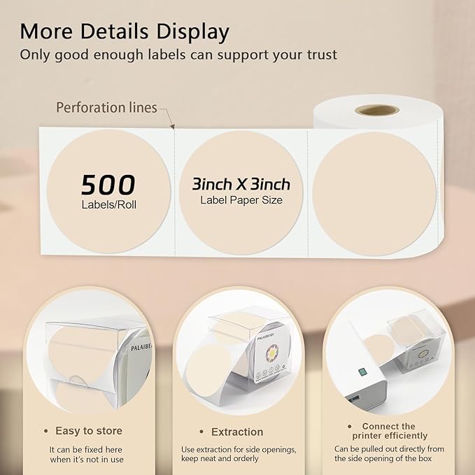 3 X 3 Inch Round Thermal Labels Circle Color Coding Labels Printable Waterproof - Image 4