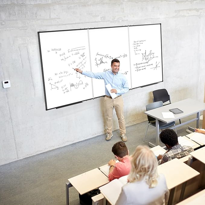 Large White Board for Wall, Magnetic Dry Erase Whiteboard, Foldable 118x48 - Image 6