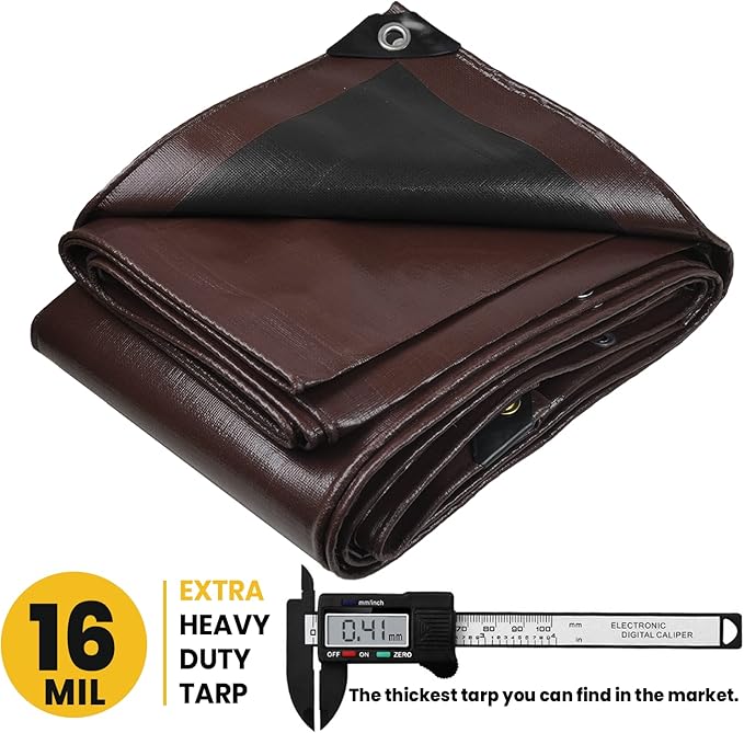 PROTARP Extra Heavy Duty 16 Mil Tarp Cover, Waterproof, UV Resistant, Rip and - Image 2