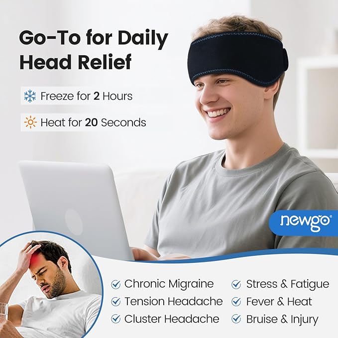 NEWGO Headache Ice Pack Head Wrap - Image 7